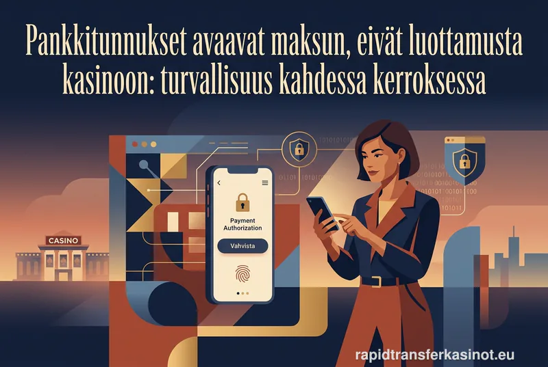 Pankkitunnukset avaavat maksun, eivät luottamusta kasinoon: turvallisuus kahdessa kerroksessa